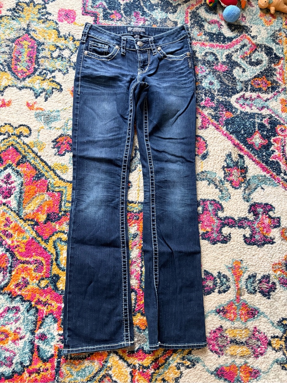 Aiko Bootcut Silver Jeans W26/L33 - Picture 2 of 6
